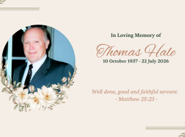 Gone home to Glory - Dr Tom Hale